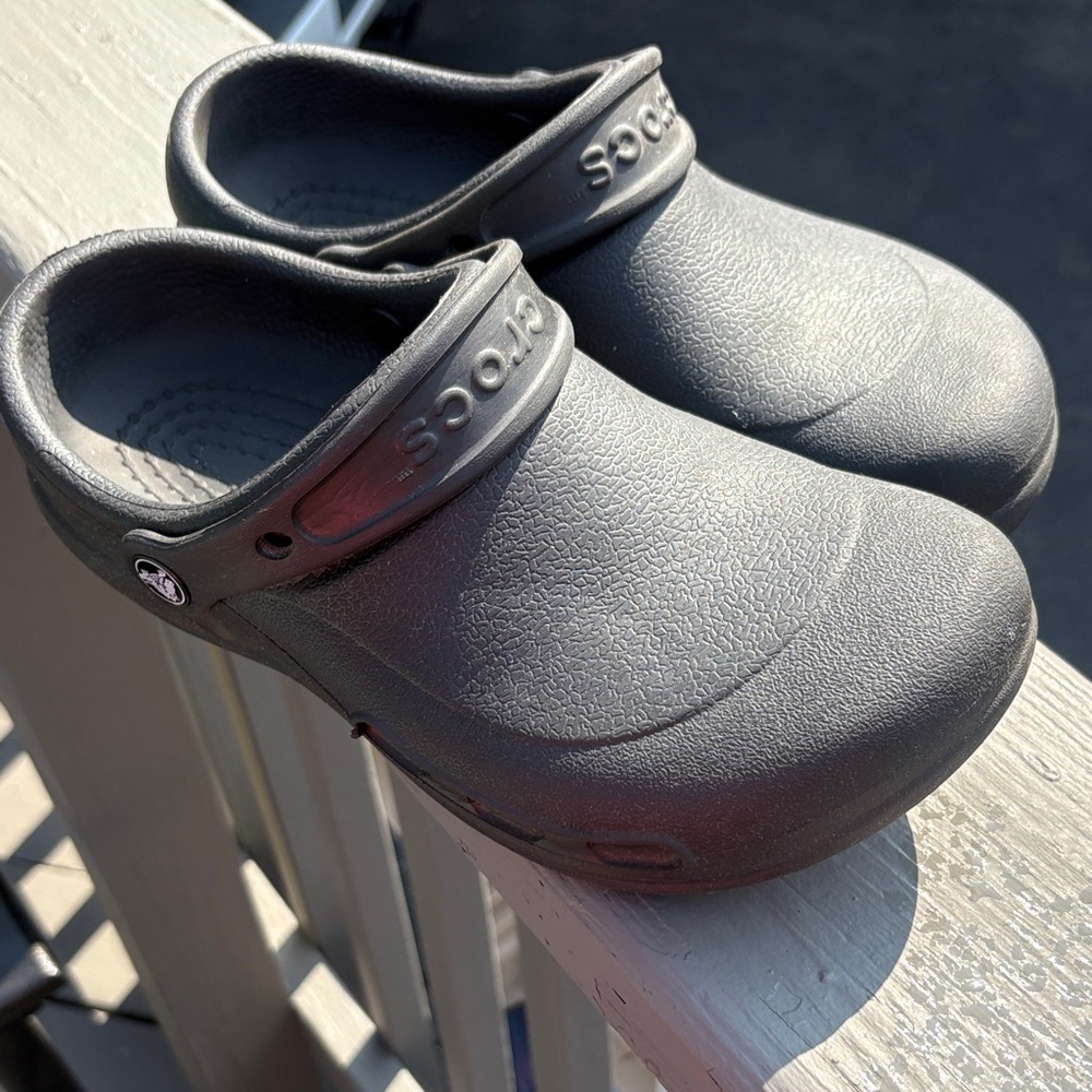 CROCS Gray Mules & Clogs